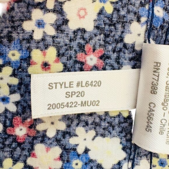 J Crew Mens Slim Fit Short Sleeve Cotton Poplin Shirt Blue Ditzy Floral Size XXL - Picture 12 of 14